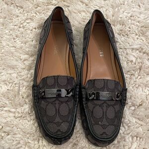 Coach Black Patent Leather Flats